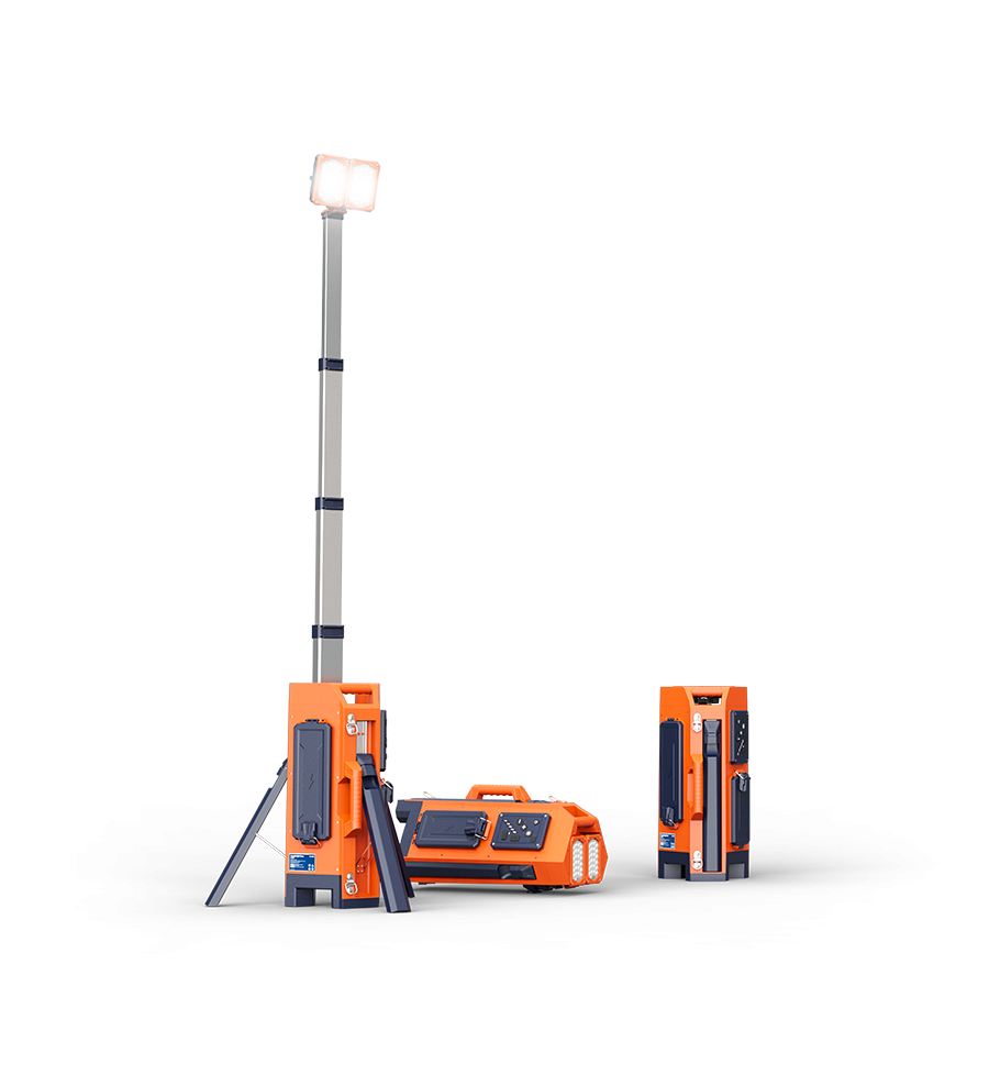 Akku-Lichtmast 2,2 m, 17.000 lm