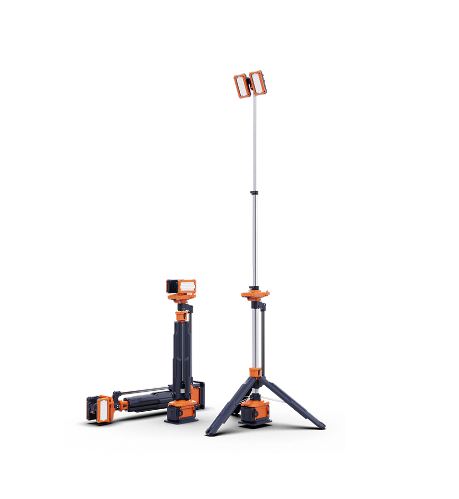 Akku-Lichtmast 2,3 m, 12.000 lm